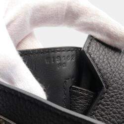 Hermes Kelly Accado PM Waist Bag Black Leather