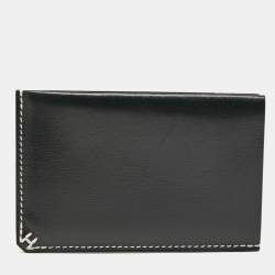 Hermes Black Box Leather H Sellier Card Holder