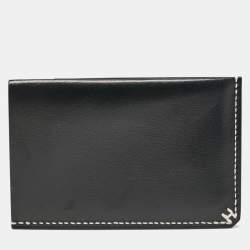 Hermes Black Box Leather H Sellier Card Holder