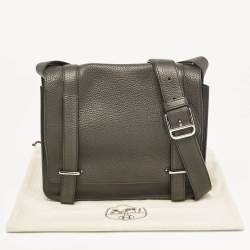 Hermes Noir Taurillon Clemence Leather Steve Caporal 28 Bag
