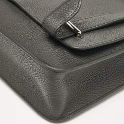 Hermes Noir Taurillon Clemence Leather Steve Caporal 28 Bag