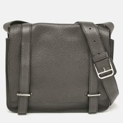 Hermes Noir Taurillon Clemence Leather Steve Caporal 28 Bag