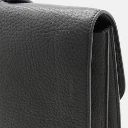 Hermes Black Leather Sac a Depeches 41 Briefcase