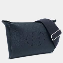 Hermes Bleu Indigo Togo Leather Videpoches Bag