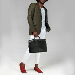 Hermes Noir Evergrain Leather Cityhall 38 Briefcase