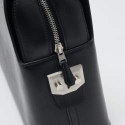 Hermes Noir Evergrain Leather Cityhall 38 Briefcase