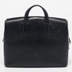 Hermes Noir Evergrain Leather Cityhall 38 Briefcase