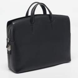 Hermes Noir Evergrain Leather Cityhall 38 Briefcase