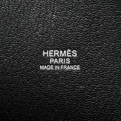 Hermes Noir Evergrain Leather Cityhall 38 Briefcase