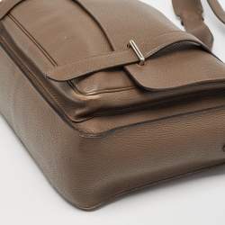 Hermes Taupe Taurillon Clemence Leather Steve Messenger Bag