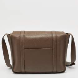 Hermes Taupe Taurillon Clemence Leather Steve Messenger Bag