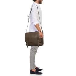 Hermes Taupe Taurillon Clemence Leather Steve Messenger Bag