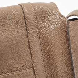 Hermes Taupe Taurillon Clemence Leather Steve Messenger Bag