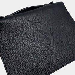 Hermes Black Epsom Sac Depeche 27 Handbag