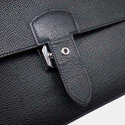 Hermes Black Epsom Sac Depeche 27 Handbag