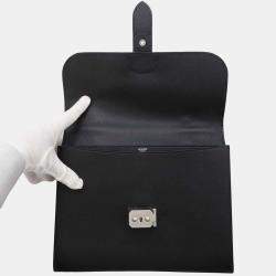Hermes Black Epsom Sac Depeche 27 Handbag