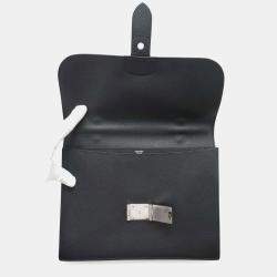 Hermes Black Epsom Leather Sac a Depeches 27 Briefcase Bag