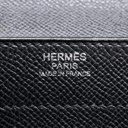 Hermes Black Epsom Leather Sac a Depeches 27 Briefcase Bag