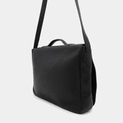 Hermes Black Taurillon Clemence Victoria Messenger Bag