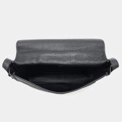 Hermes Black Taurillon Clemence Victoria Messenger Bag