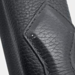 Hermes Black Taurillon Clemence Victoria Messenger Bag