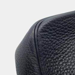 Hermes Black Taurillon Clemence Victoria Messenger Bag