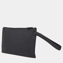 Hermes Cabas Caba 30 Cityslide Clutchertige Black Togo Leather  