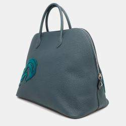 Hermes Bolide 1923 Chimeres Dragon Vert Shipley Togo Leather Velvet Size 45