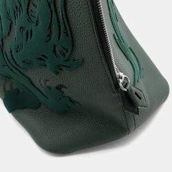Hermes Bolide 1923 Chimeres Dragon Vert Shipley Togo Leather Velvet Size 45