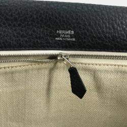 Hermes Crossbody Bag Sac Alfred 35 Messenger Shoulder Taurillon Clemence Black