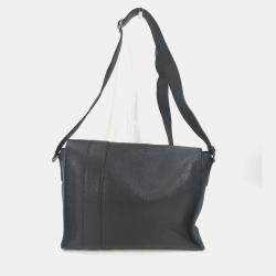 Hermes Crossbody Bag Sac Alfred 35 Messenger Shoulder Taurillon Clemence Black