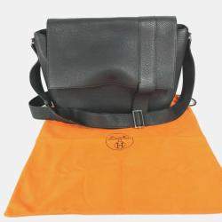 Hermes Crossbody Bag Sac Alfred 35 Messenger Shoulder Taurillon Clemence Black