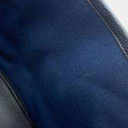Hermes Pur Sangle Marine/Vert Vertigo Toile Military Taurillon Clemence Sangle Woolie Tote Bag