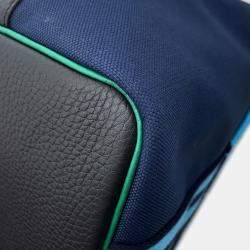 Hermes Pur Sangle Marine/Vert Vertigo Toile Military Taurillon Clemence Sangle Woolie Tote Bag