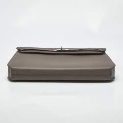 Pre Owned Hermès Etain Epsom Leather Kelly Depeches 36 Briefcase
