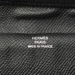 Pre Owned Hermes Noir Epsom Leather Bifold Wallet