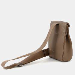 Pre Owned Hermes Akkad Etoupe Togo Leather Size PM