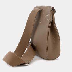 Pre Owned Hermes Akkad Etoupe Togo Leather Size PM