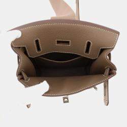 Pre Owned Hermes Akkad Etoupe Togo Leather Size PM