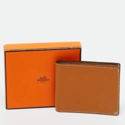 Pre Owned Hermès Toffee Evercolor Leather H Sellier Bifold Wallet