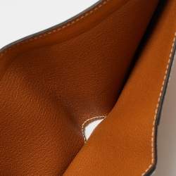 Pre Owned Hermès Toffee Evercolor Leather H Sellier Bifold Wallet