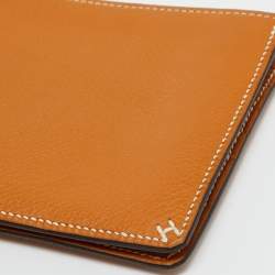 Pre Owned Hermès Toffee Evercolor Leather H Sellier Bifold Wallet