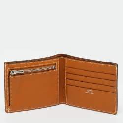 Pre Owned Hermès Toffee Evercolor Leather H Sellier Bifold Wallet