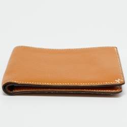 Pre Owned Hermès Toffee Evercolor Leather H Sellier Bifold Wallet