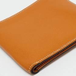 Pre Owned Hermès Toffee Evercolor Leather H Sellier Bifold Wallet