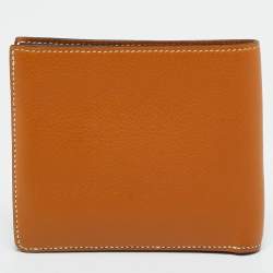 Pre Owned Hermès Toffee Evercolor Leather H Sellier Bifold Wallet