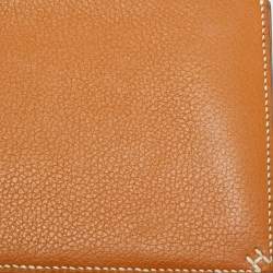 Pre Owned Hermès Toffee Evercolor Leather H Sellier Bifold Wallet