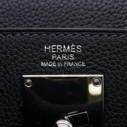 Pre Owned Hermes Akkad Caban/Jaune De Naples/Feu Togo Leather PM