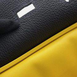 Pre Owned Hermes Akkad Caban/Jaune De Naples/Feu Togo Leather PM