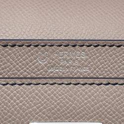Pre Owned Hermes Kelly Depeche Spo Gris Asphalt/Black Epsom Size 36